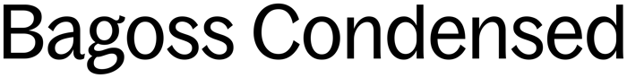 Bagoss Condensed font preview