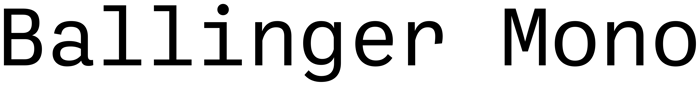 Ballinger Mono font preview