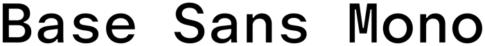 Base Sans Mono font preview