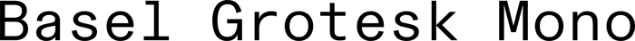 Basel Grotesk Mono font preview