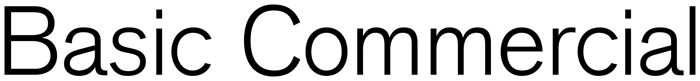 Basic Commercial font preview