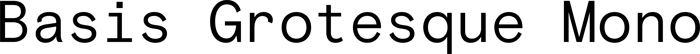 Basis Grotesque Mono font preview