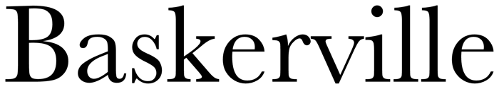 Baskerville font preview