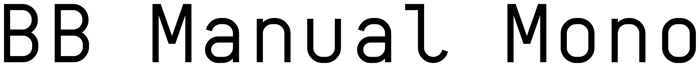 BB Manual Mono font preview