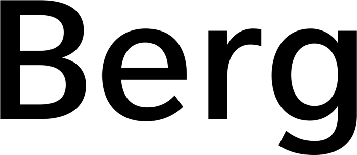 Berg font preview