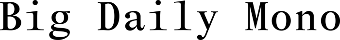Big Daily Mono font preview