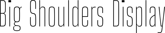 Big Shoulders Display font preview
