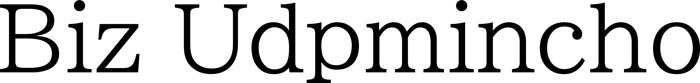 BIZ UDPMincho font preview