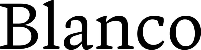 Blanco font preview