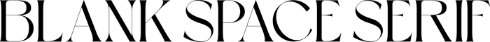 Blank Space Serif font preview