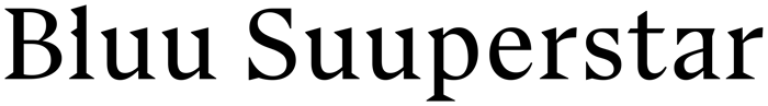 Bluu Suuperstar font preview