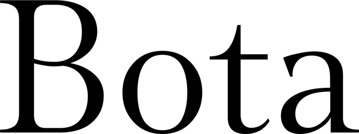 Bota font preview