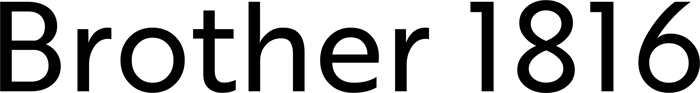 Brother 1816 font preview