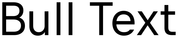 Bull Text font preview