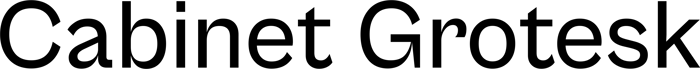 Cabinet Grotesk font preview