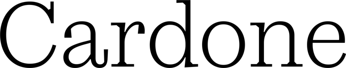 Cardone font preview