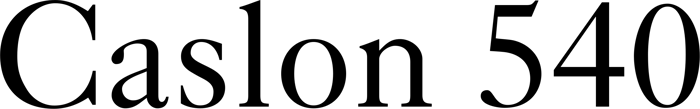Caslon 540 font preview