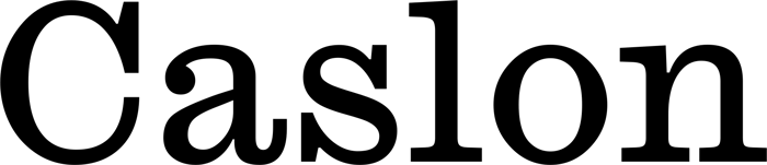 Caslon font preview