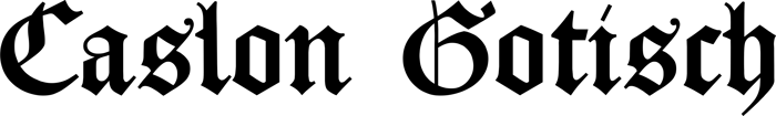 Caslon Gotisch font preview
