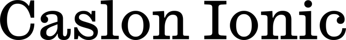 Caslon Ionic font preview