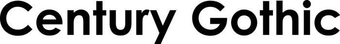 Century Gothic font preview