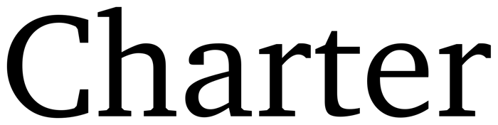 Charter font preview
