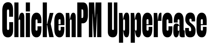 ChickenPM Uppercase font preview