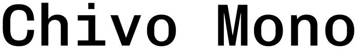 Chivo Mono font preview