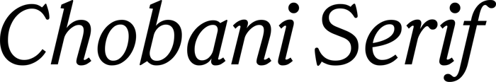 Chobani Serif font preview