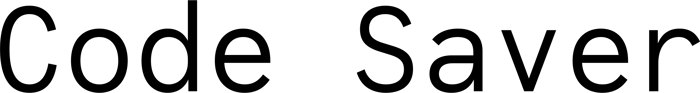 Code Saver font preview