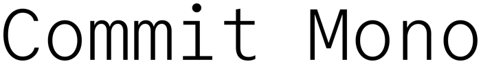 Commit Mono font preview