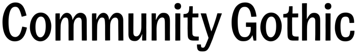 Community Gothic font preview