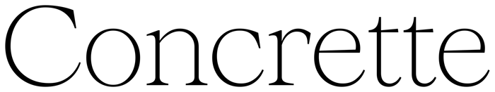 Concrette font preview