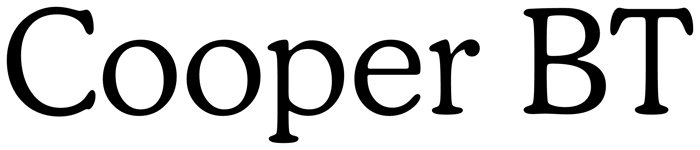 Cooper BT font preview