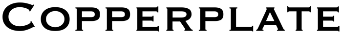 Copperplate font preview