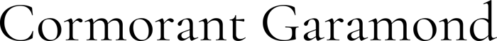 Cormorant Garamond font preview