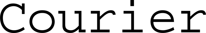 Courier font preview