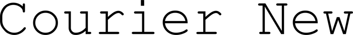 Courier New font preview