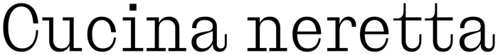 Cucina neretta font preview