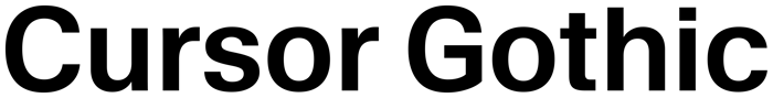 Cursor Gothic font preview