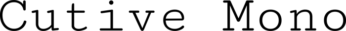 Cutive Mono font preview
