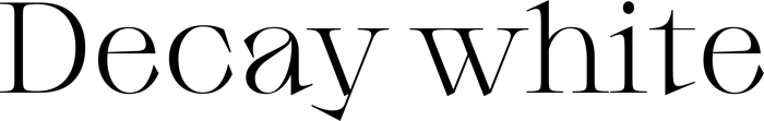 Decay white font preview
