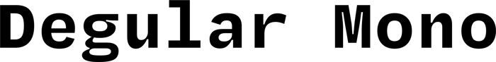 Degular Mono font preview
