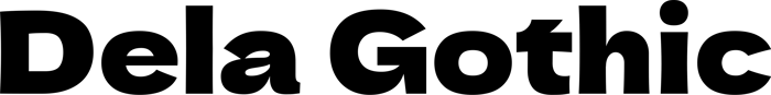 Dela Gothic font preview