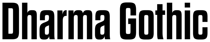 Dharma Gothic font preview