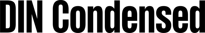DIN Condensed font preview