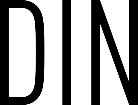 DIN font preview