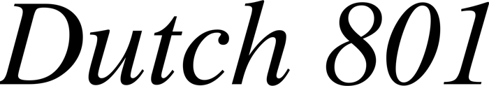 Dutch 801 font preview