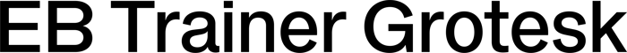 EB Trainer Grotesk font preview