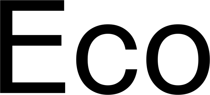 Eco font preview